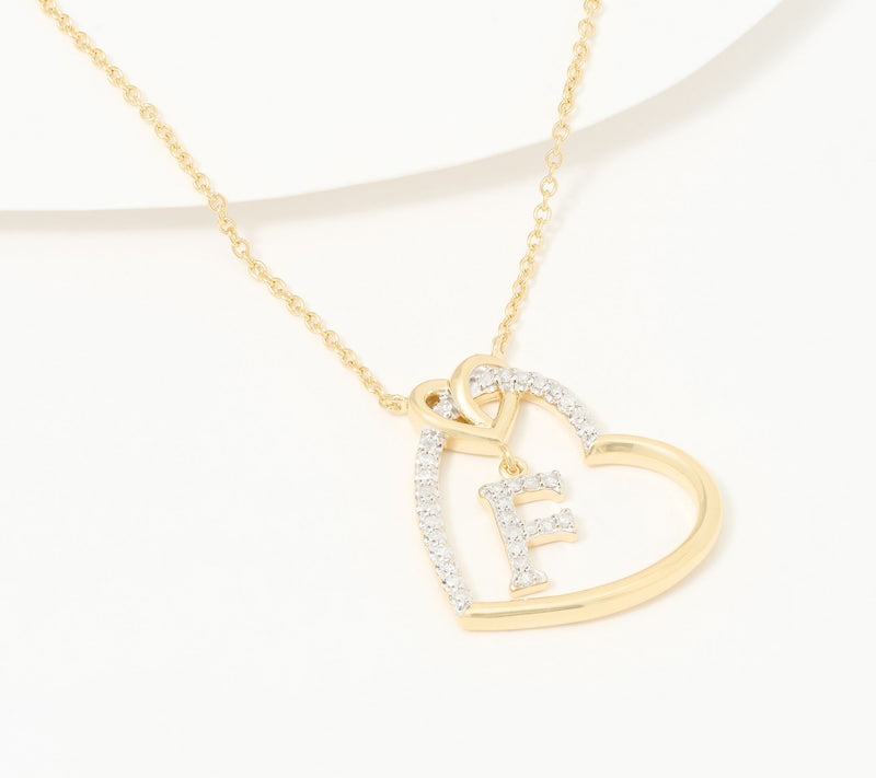 Accents by Affinity Diamonds Initial Pave Necklace, Sterl — View 36