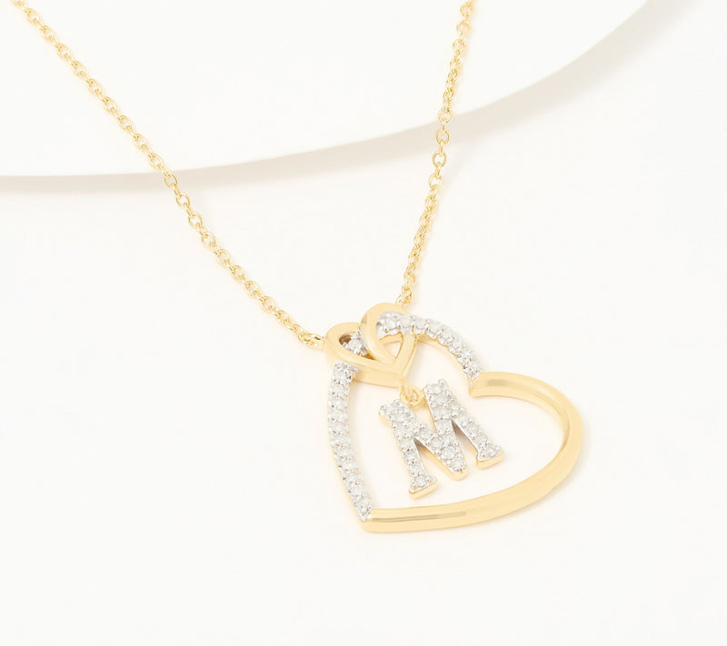 Accents by Affinity Diamonds Initial Pave Necklace, Sterl — View 43