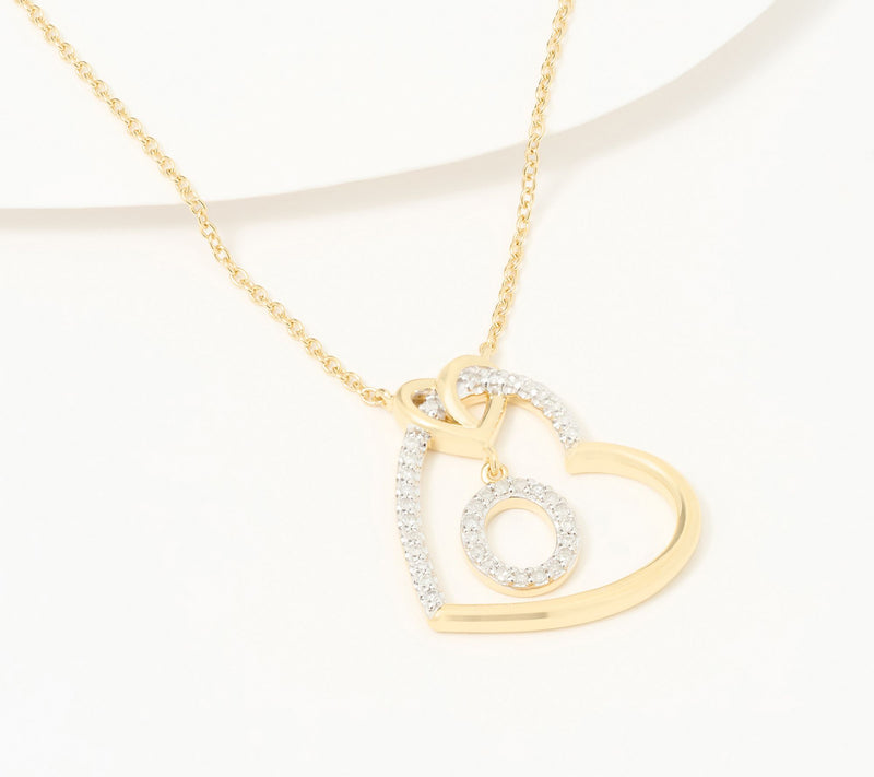Accents by Affinity Diamonds Initial Pave Necklace, Sterl — View 45