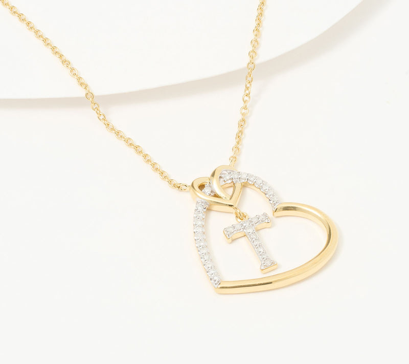 Accents by Affinity Diamonds Initial Pave Necklace, Sterl — View 50