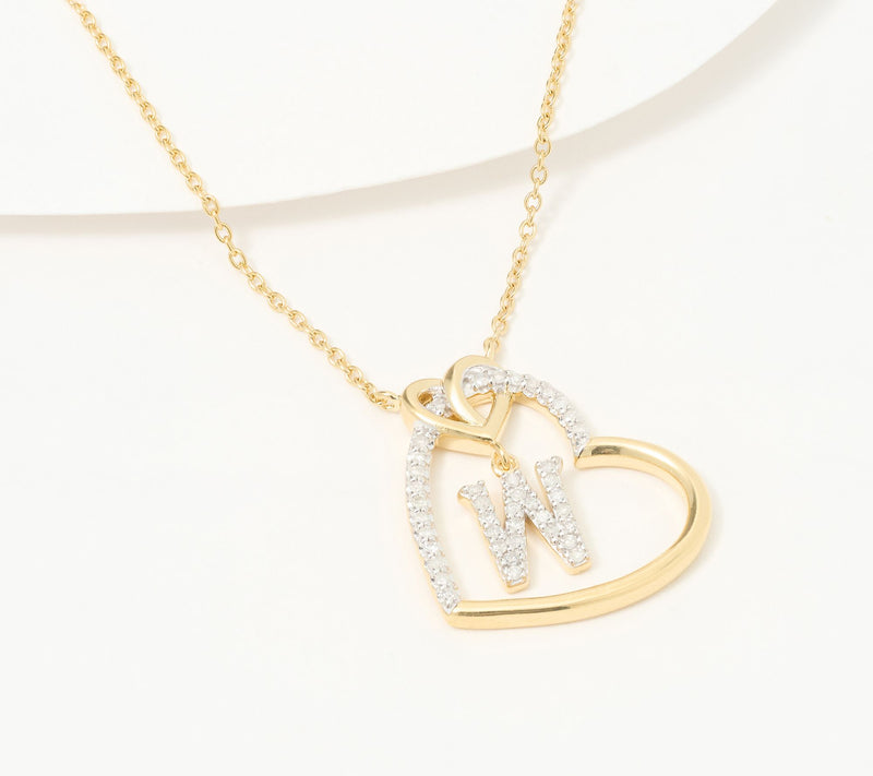 Accents by Affinity Diamonds Initial Pave Necklace, Sterl — View 53