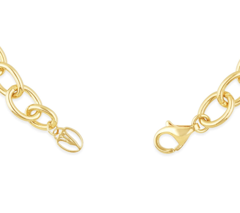 Goddaughters 14K Gold Clad Zen Cat Charm Bracel et — View 3