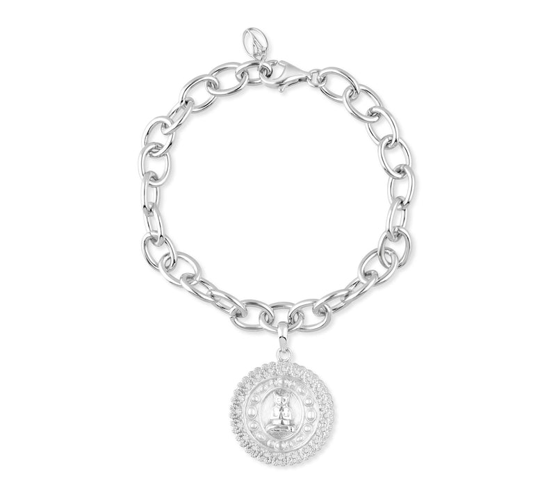 Goddaughters Sterling Silver Zen Cat Charm Bracelet — Main view