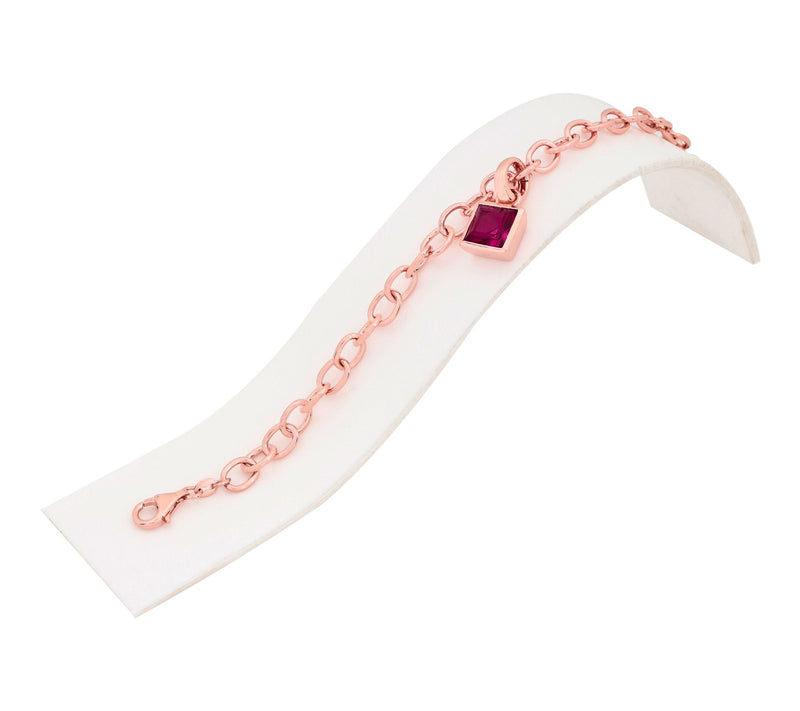 Affinity Gems Doublet Bracelet, 14K Rose Gold Plated — View 5