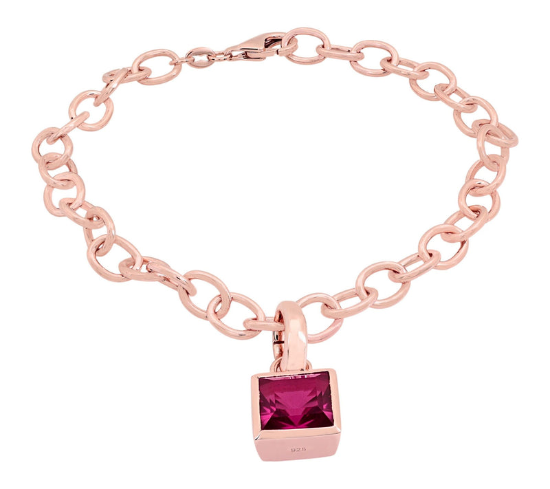 Affinity Gems Doublet Bracelet, 14K Rose Gold Plated — View 3