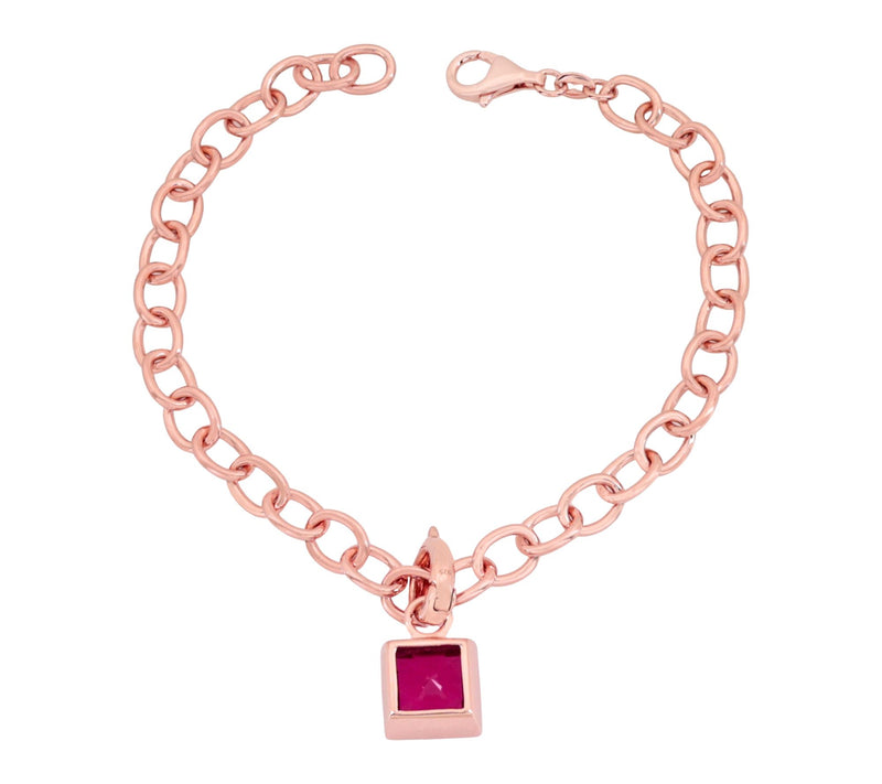 Affinity Gems Doublet Bracelet, 14K Rose Gold Plated — View 4