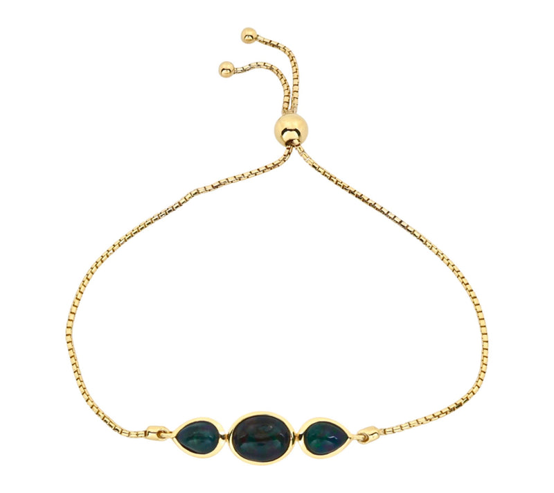 Affinity Gems Ethiopian Opal Bracelet, 14K GoldPlated — View 3