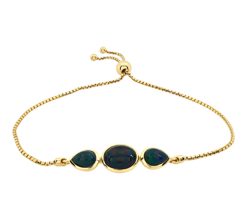 Affinity Gems Ethiopian Opal Bracelet, 14K GoldPlated — View 2