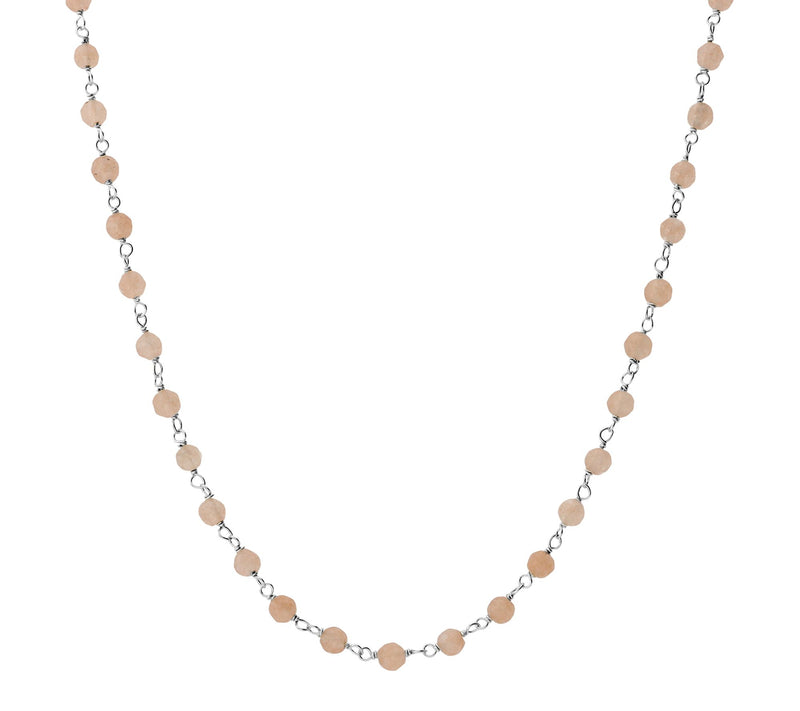 Italian Silver Gemstone Bead Necklace, Sterling — View 12