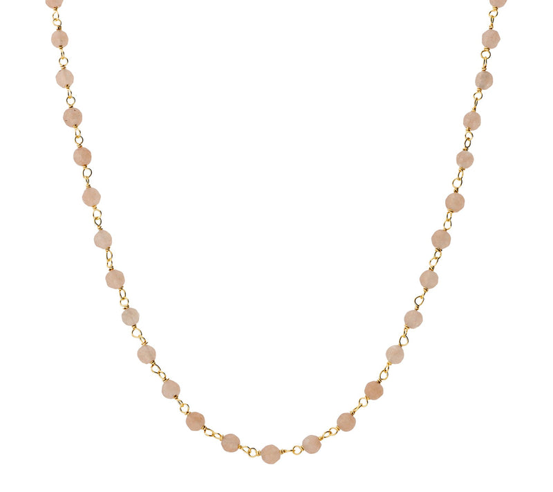 Italian Silver Gemstone Bead Necklace, 18K GoldPlated — View 12
