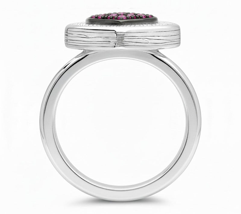 Ariva Sterling Silver Ruby Sweetheart Ring — View 2