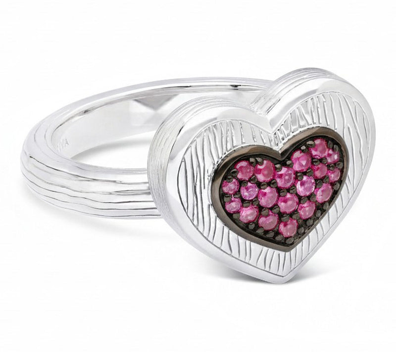 Ariva Sterling Silver Ruby Sweetheart Ring — Main view