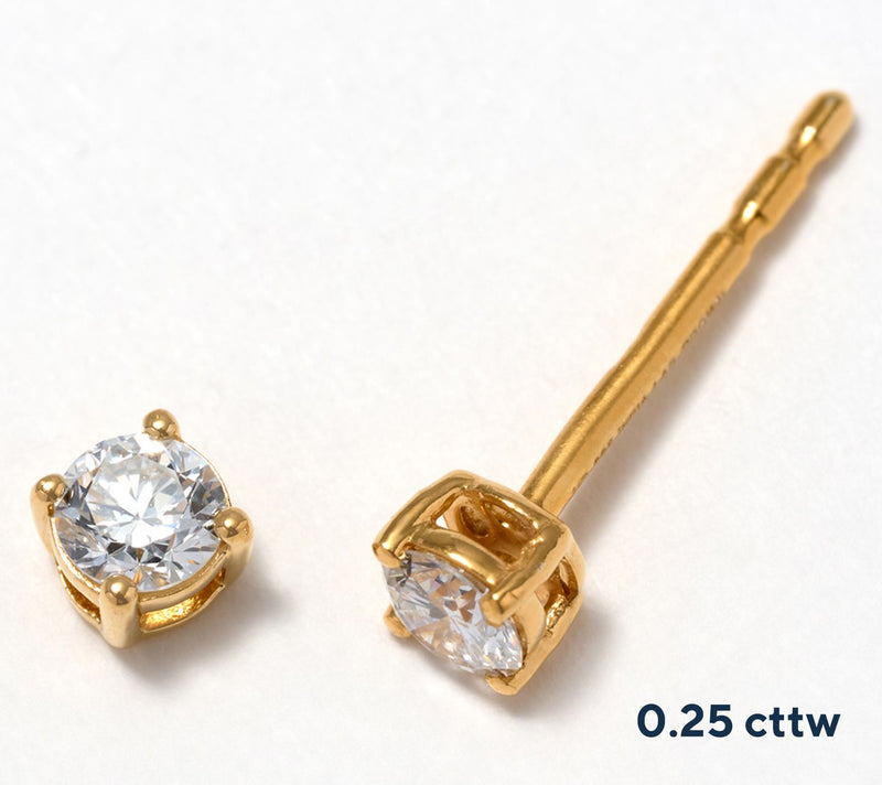Fire Light Lab Grown Diamond 0.25 cttw Studs, Sterling Silver — View 6