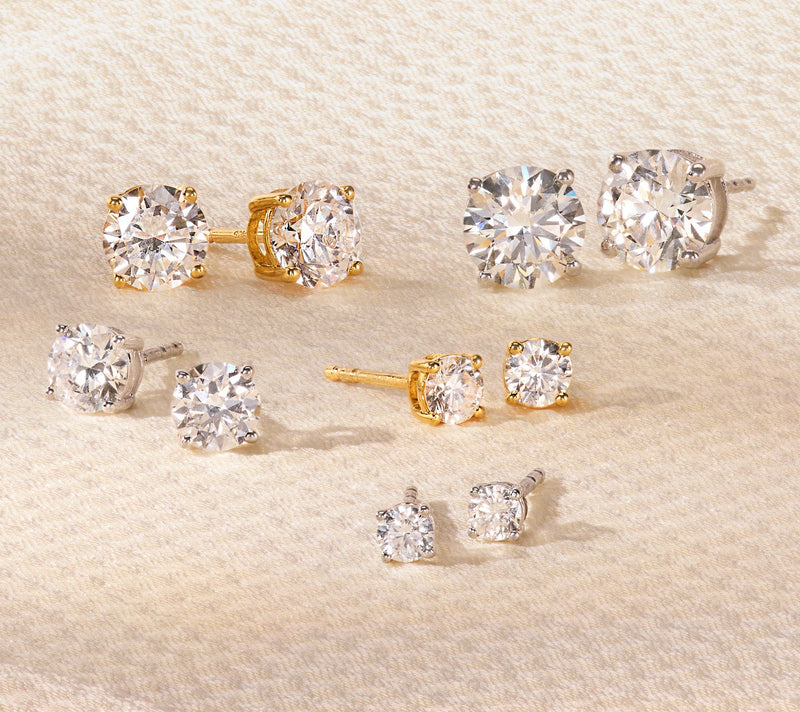 Fire Light Lab Grown Diamond 1.00 cttw Studs, Sterling Silver — View 12