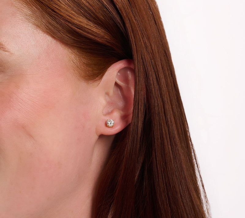 Fire Light Lab Grown Diamond 1.00 cttw Studs, Sterling Silver — View 11