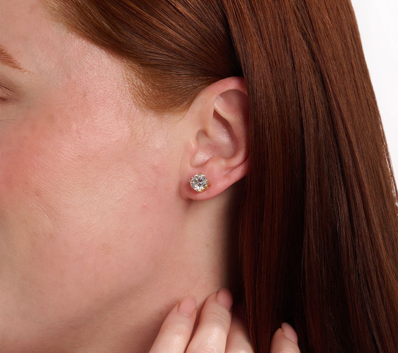 Fire Light Lab Grown Diamond 3.00 cttw Studs, Sterling Silver — View 11