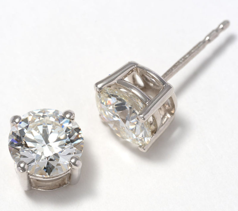 Fire Light Lab Grown Diamond 3.00 cttw Studs, Sterling Silver — View 3
