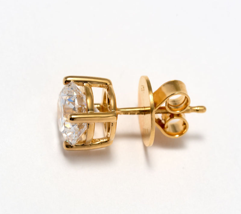 Fire Light Lab Grown Diamond 3.00 cttw Studs, Sterling Silver — View 7