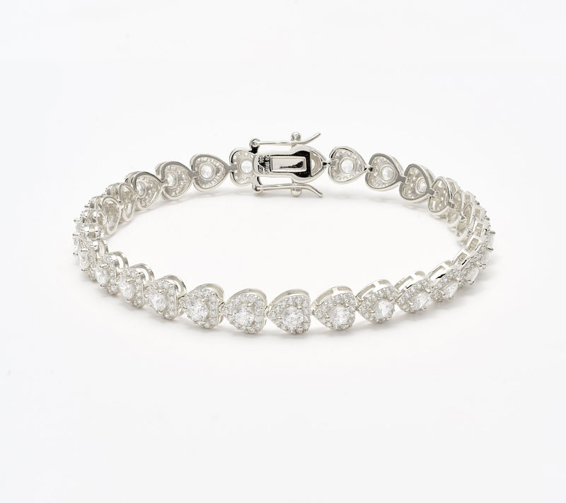 Diamonique Classics Tennis Bracelet, Sterling Silver — View 7
