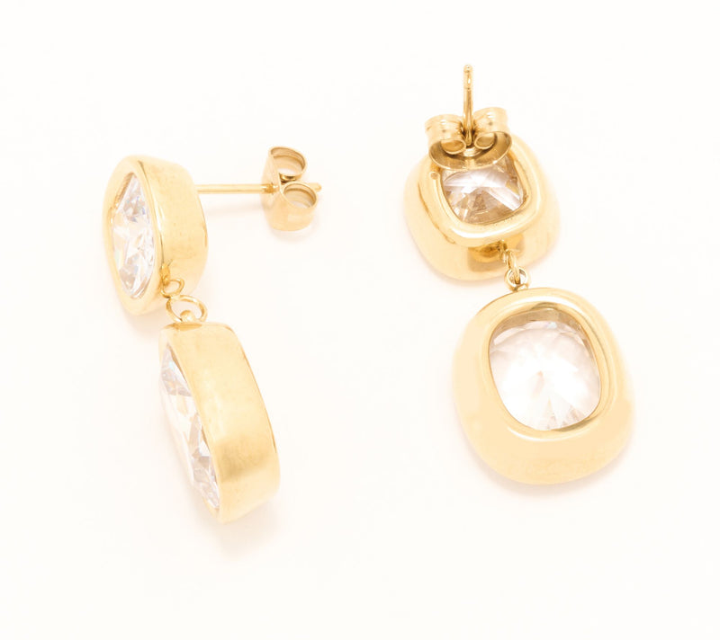 Steel by Diamonique Drop Dangle Earring — View 2
