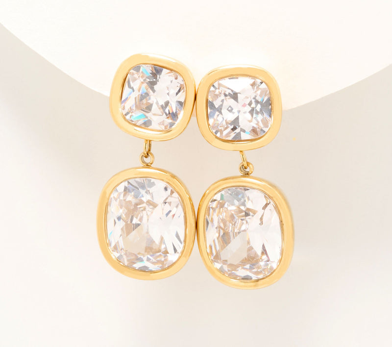 Steel by Diamonique Drop Dangle Earring — Main view