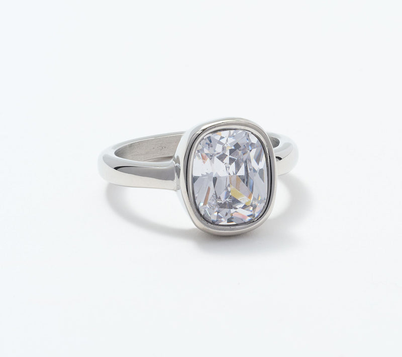 Steel by Diamonique Cocktail Ring — View 7