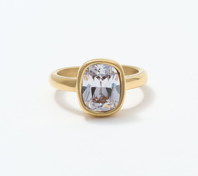 Steel by Diamonique Cocktail Ring — View 2