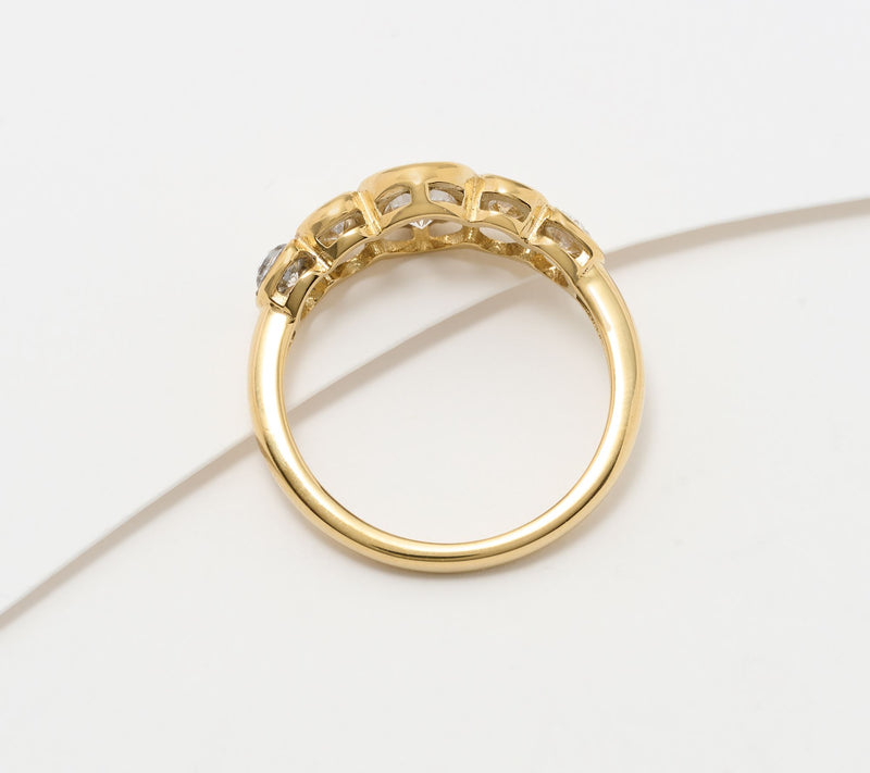 Steel by Diamonique Oval Band Ring — View 3