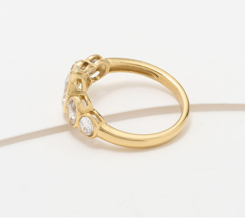 Steel by Diamonique Oval Band Ring — View 2