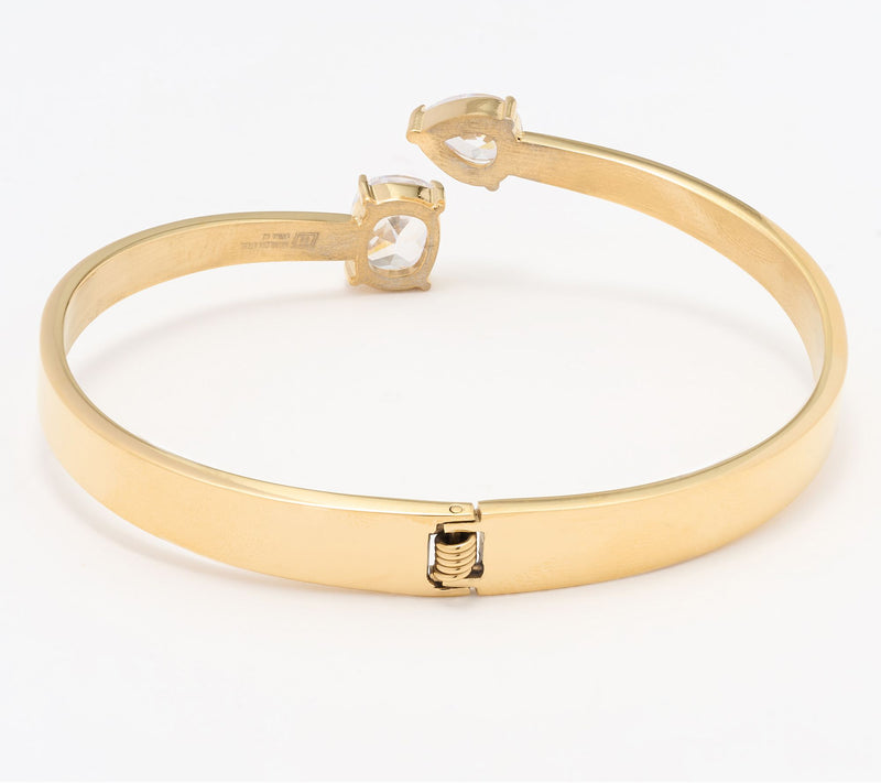 Steel by Diamonique Cuff Bangle — View 2