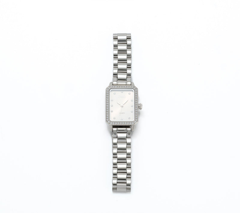 Diamonique Stainless Steel Adjustable Watch — View 8