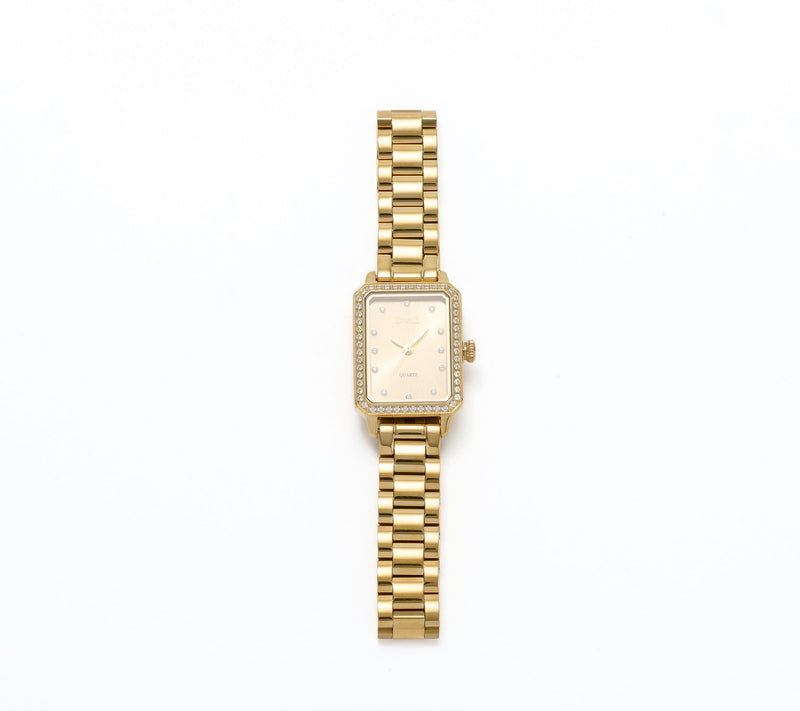 Diamonique Stainless Steel Adjustable Watch — Main view