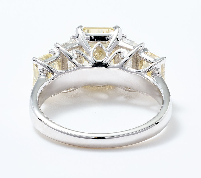 Fire Light Lab Grown Diamond 4.00 cttw Color Ring 14K White — View 9