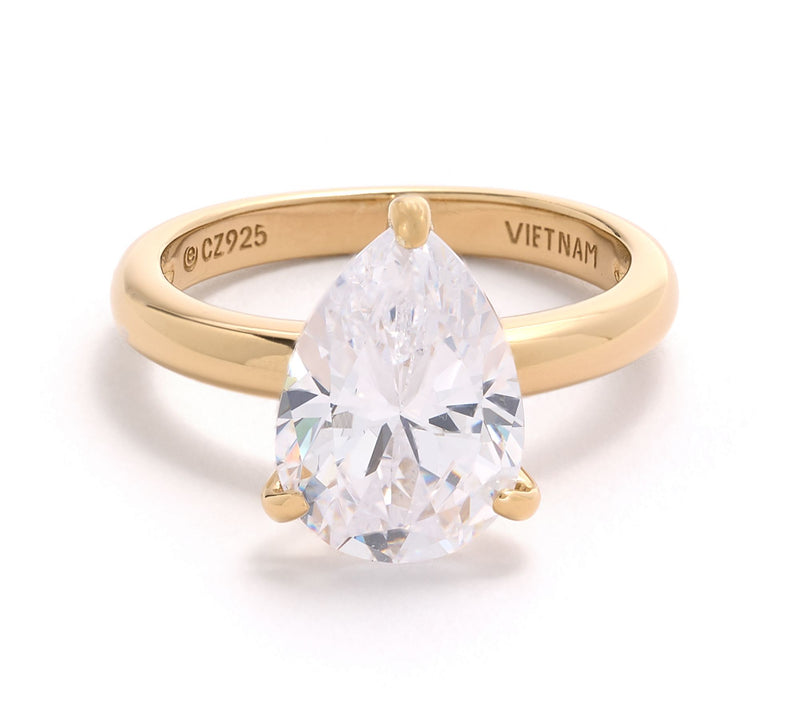 Diamonique Classics 4.00 cttw Ring, 14K Plated — View 11