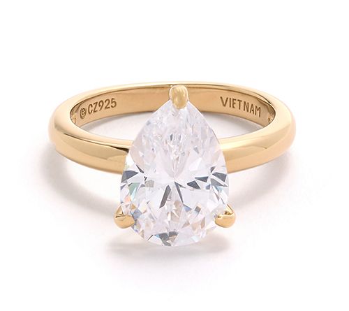Diamonique Classics 4.00 cttw Ring, 14K Plated — View 6