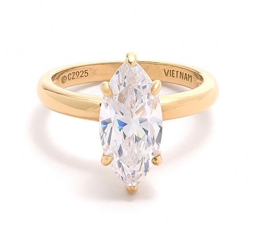 Diamonique Classics 4.00 cttw Ring, 14K Plated — View 7