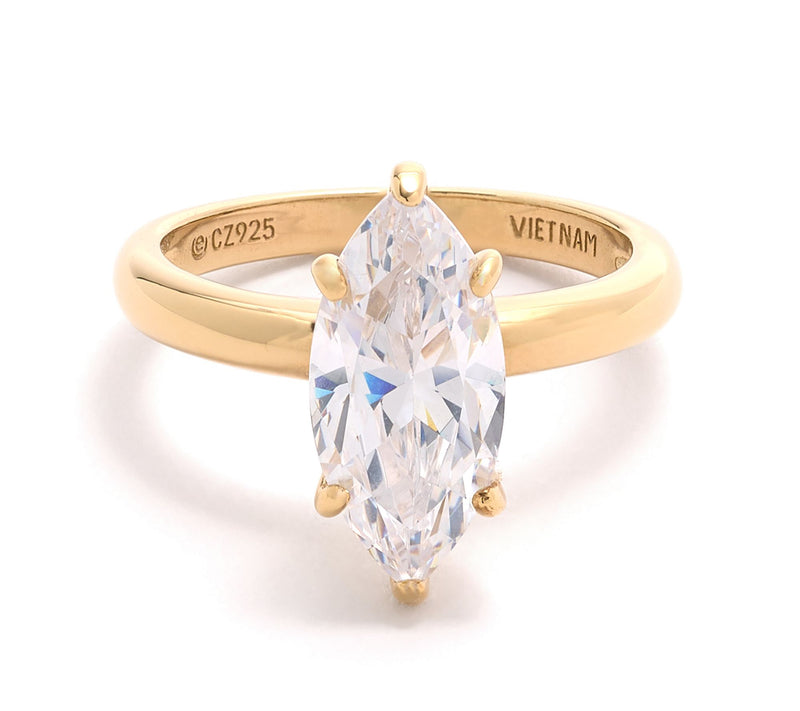 Diamonique Classics 4.00 cttw Ring, 14K Plated — View 12