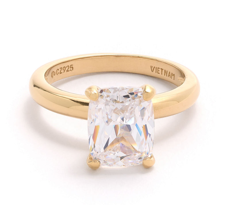 Diamonique Classics 4.00 cttw Ring, 14K Plated — View 14