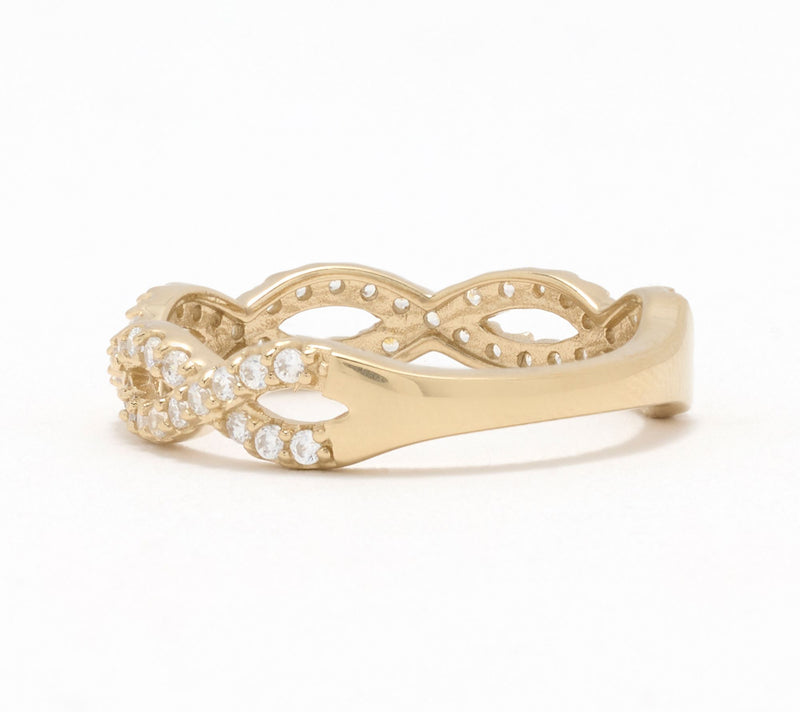 Diamonique x Erin Moseley Infinity Band Ring, Sterling Silver — View 5