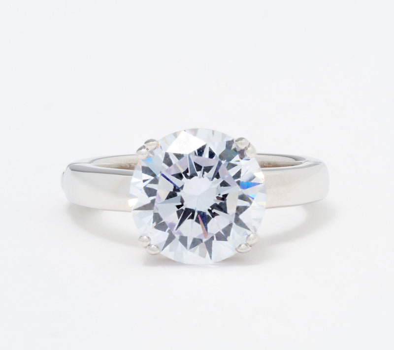 Diamonique x Jennifer Miller Accessible Shank Ring, Sterling Silver — Main view