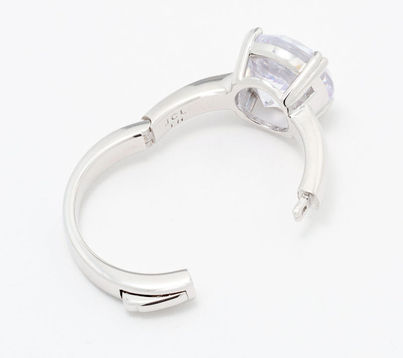 Diamonique x Jennifer Miller Accessible Shank Ring, Sterling Silver — View 3