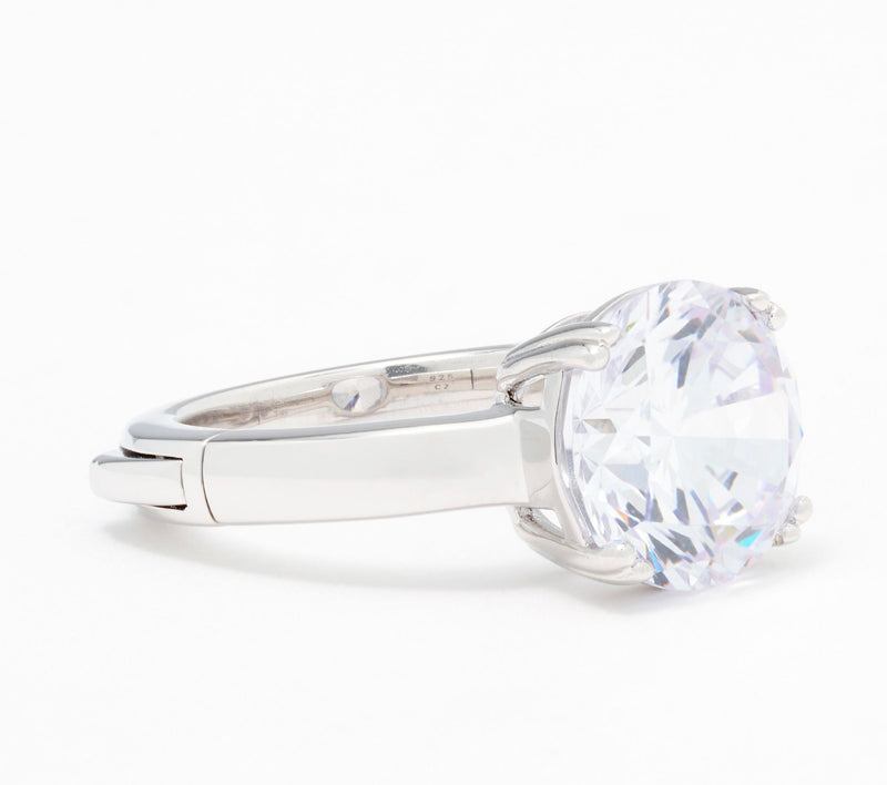 Diamonique x Jennifer Miller Accessible Shank Ring, Sterling Silver — View 2