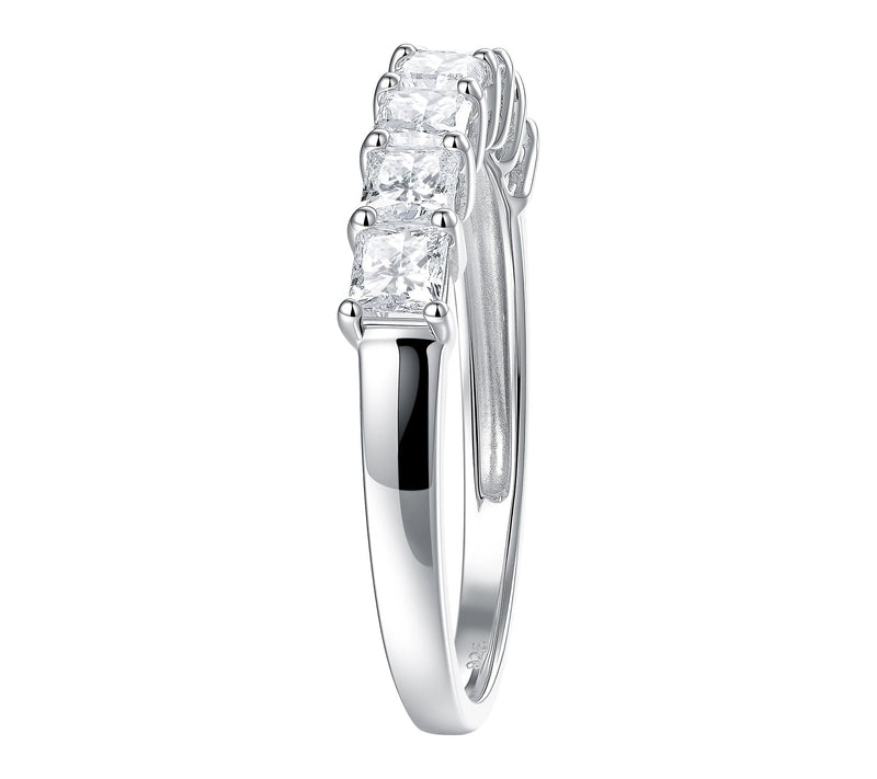 Fire Light 0.90 cttw Lab Grown Diamond PrincessRing, Sterling — View 3