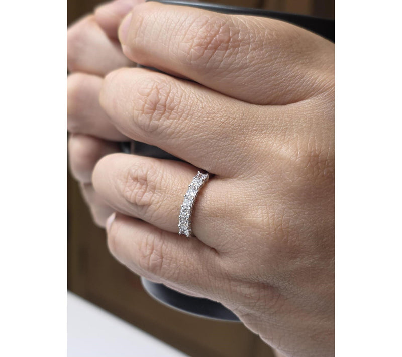 Fire Light 0.90 cttw Lab Grown Diamond PrincessRing, Sterling — View 4