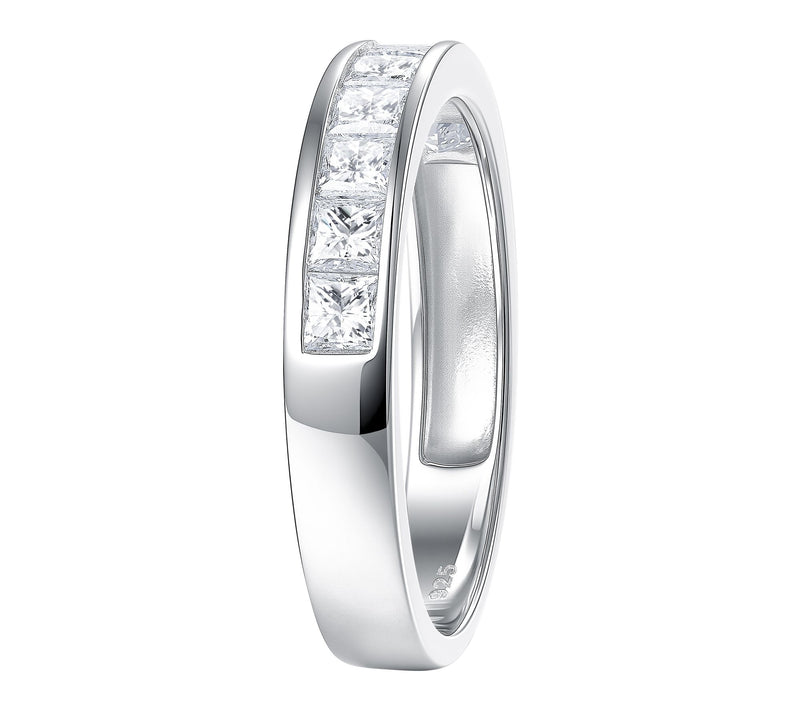 Fire Light 0.60 cttw Lab Grown Diamond PrincessRing, Sterling — View 3