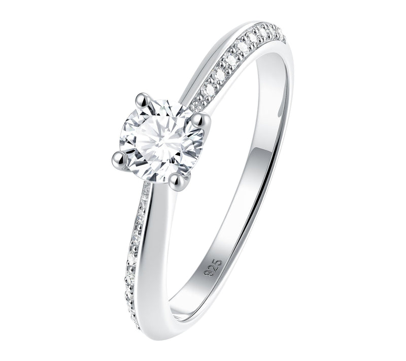 Moissanite Luxe 0.50 cttw Solitaire EngagementRing, Sterling — View 6