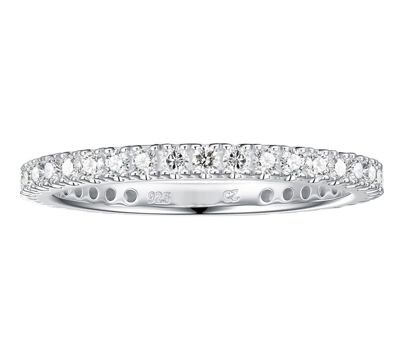 Diamonique x Jennifer Miller Eternity Band Ring, Sterling — View 2