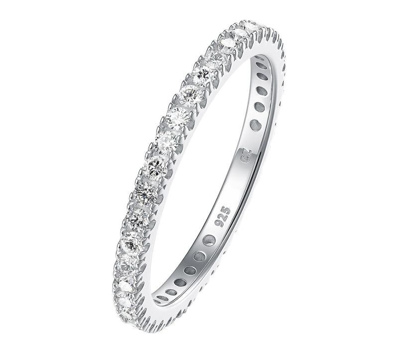 Diamonique x Jennifer Miller Eternity Band Ring, Sterling — View 7