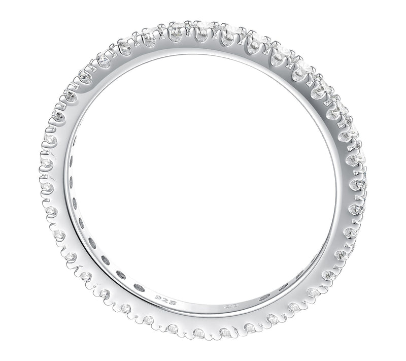 Diamonique x Jennifer Miller Eternity Band Ring, Sterling — View 3
