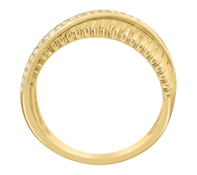 Effy Diamond Crossover Ring, 14K Gold — View 2